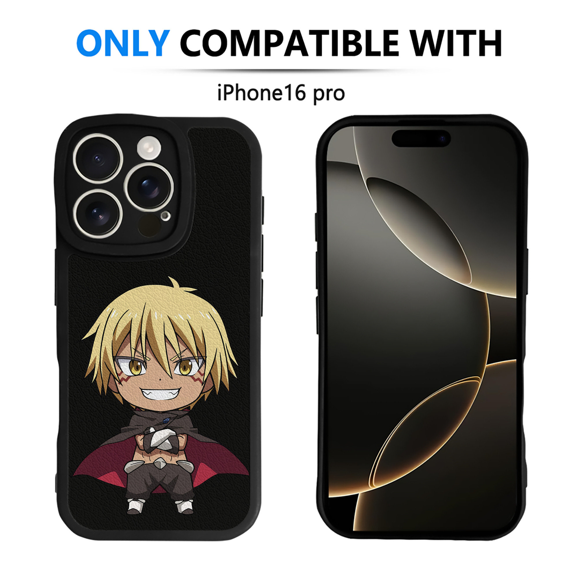 （画像用） 転スラ Regarding Reincarnated to Slime 【iPhone 16シリーズ対応】シリコンスマホケース（レザー調） 材質：シリコン